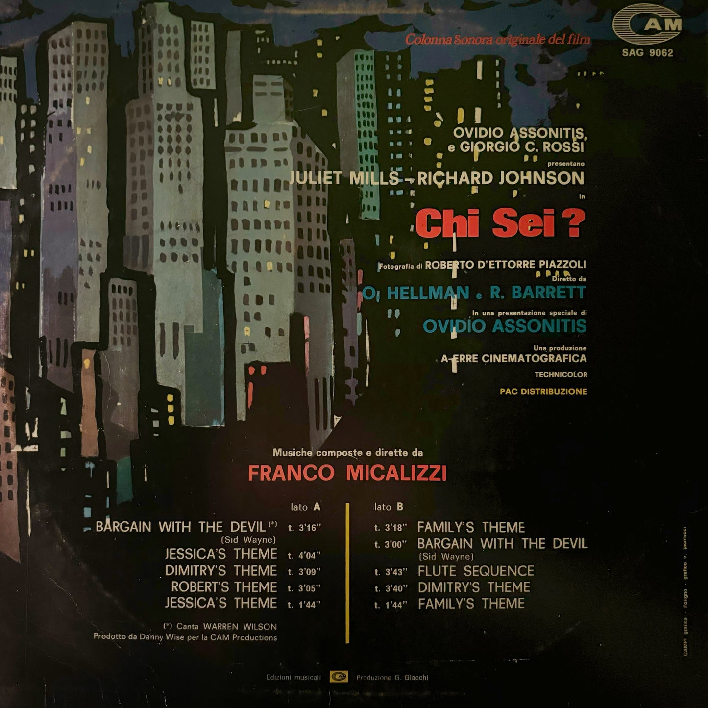 Franco Micalizzi - Chi Sei? (LP, Album - Italy)