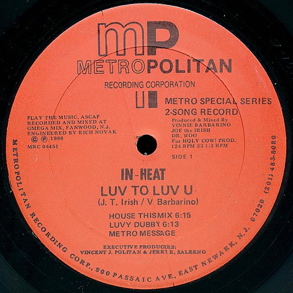 Brooklyn Boyz Choir, In-Heat – Say Rayo! Brooklyn / Luv To Luv U (12", US - 1988)