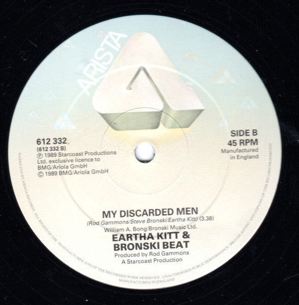 Eartha Kitt, Bronski Beat – Cha Cha Heels (Remix Version) (12", UK - 1989)
