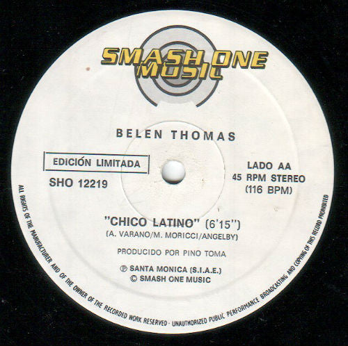 Belen Thomas – Y Mi Banda Toca El Rock (12", Limited Edition, Italy - 1988)