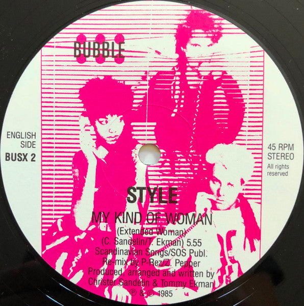 Style (4) – Vision Av Kärlek (Förlängd Vision) / My Kind Of Woman (Extended Vision) (12", Sweden - 1985)