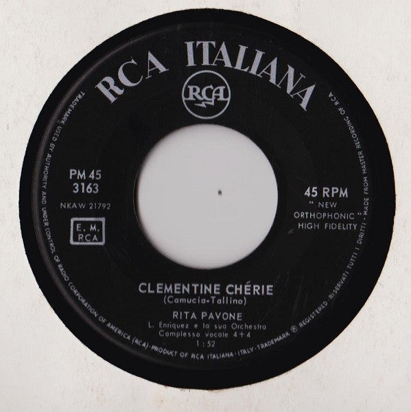 Rita Pavone – Come Te Non C'È Nessuno (7", Italy - 1963)