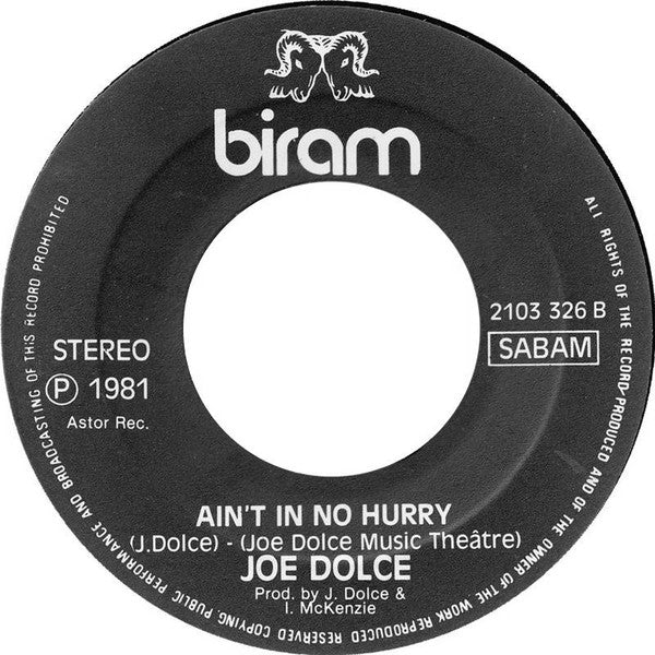 Joe Dolce – Shaddap You Face (7", Belgium - 1981)