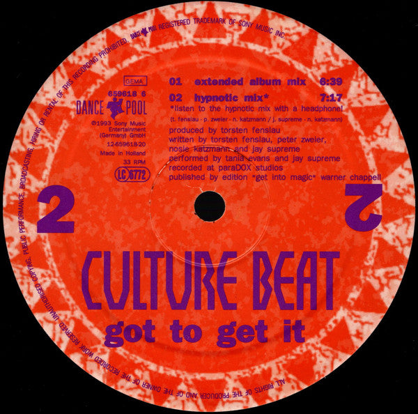 Culture Beat – Got To Get It (12", Europe - 1993)