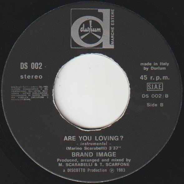 Brand Image – Are You Loving? (7", Italy - 1983)