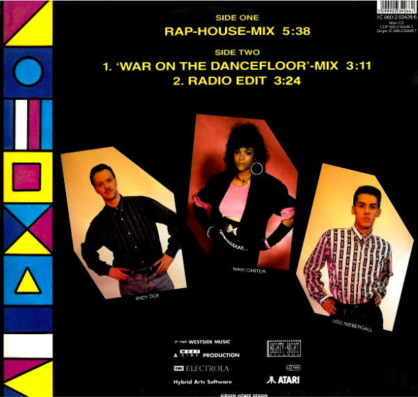 Dux Dux, Nikki Carter – Yes, You Got Her Keep On Pushing Harder (12", Germany - 1989)