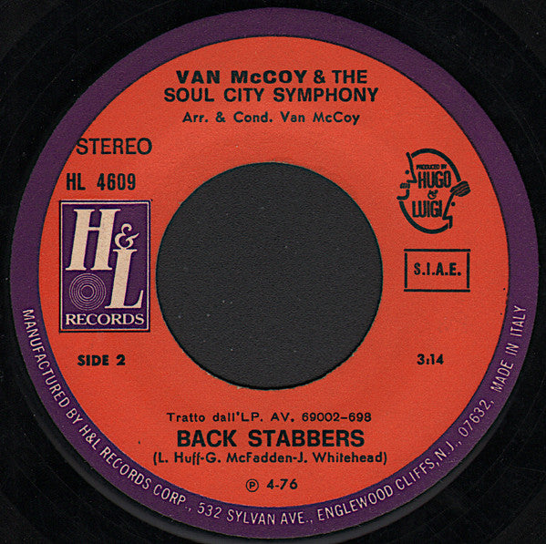 Van McCoy & The Soul City Symphony – African Symphony (7", Italy - 1976)