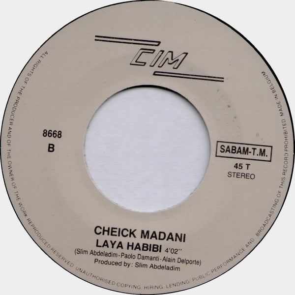Cheick Madani – Laya Habibi (7", Belgium - 1988)