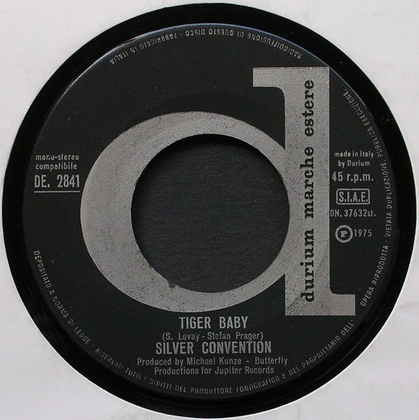 Silver Convention – Fly, Robin, Fly / Tiger Baby (7", Italy - 1975)