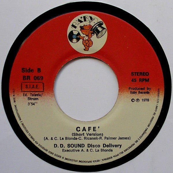 D.D. Sound – She's Not A Disco Lady / Café (Short Version) (7", Italy - 1978)