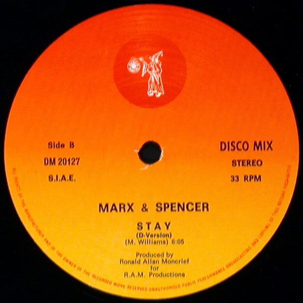 Marx & Spencer – Stay (12", Italy - 1983)