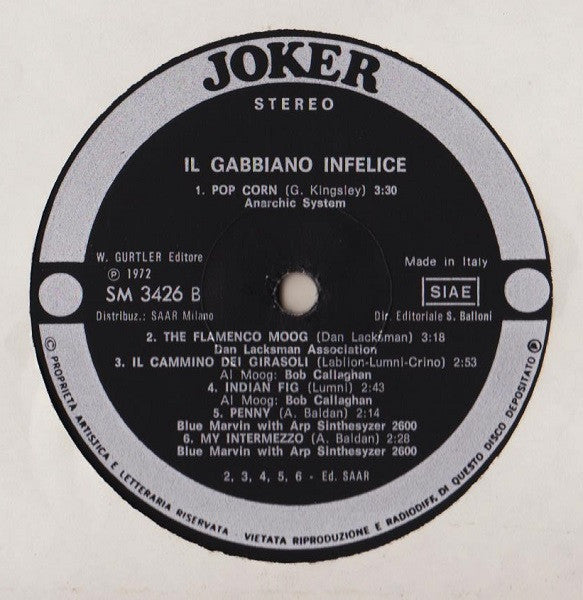 Bob Callaghan & Co. – Il Gabbiano Infelice - Here Is The Moog (LP, Italy - 1972)