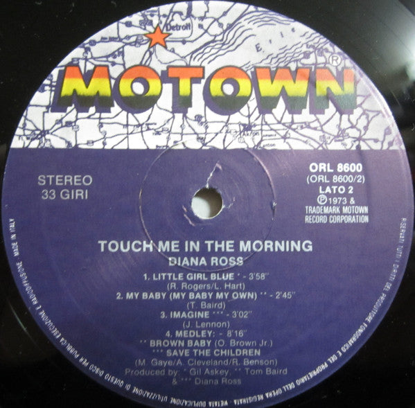 Diana Ross – Touch Me In The Morning (LP, Album, Reissue, Italy)
