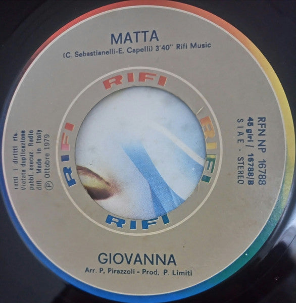 Giovanna Nocetti – Il Mio Ex (7", Italy - 1979)