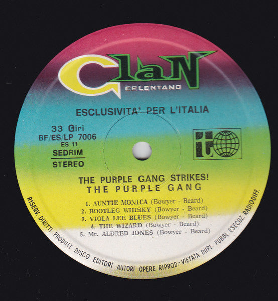 The Purple Gang – The Purple Gang Strikes! (LP, Italy)