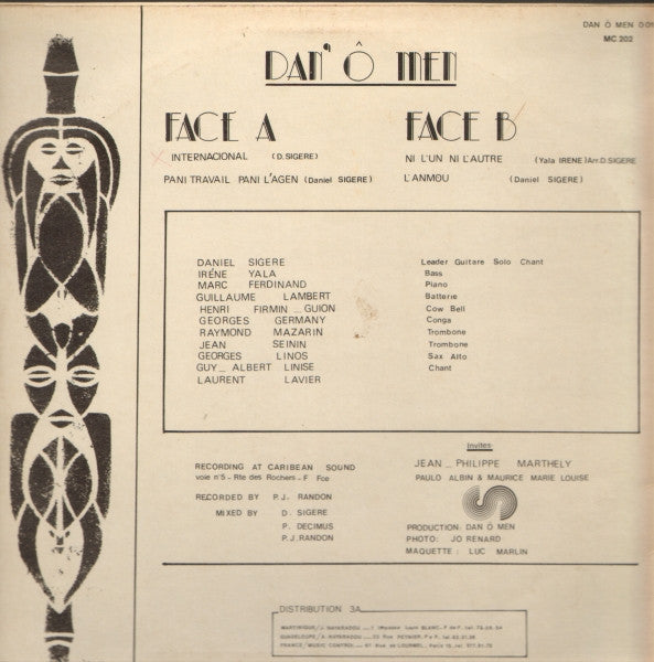 Dan' Ô Men – Dan' Ô Men (LP, Album, France - 1982)