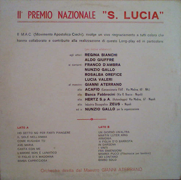 Various – 2° Premio Nazionale S. Lucia (LP, Album, Italy)