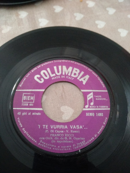 Franco Ricci – 'I Te Vurria Vasa'... (7", Italy)