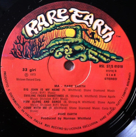 Rare Earth – Ma (LP, Album, Italy - 1973)