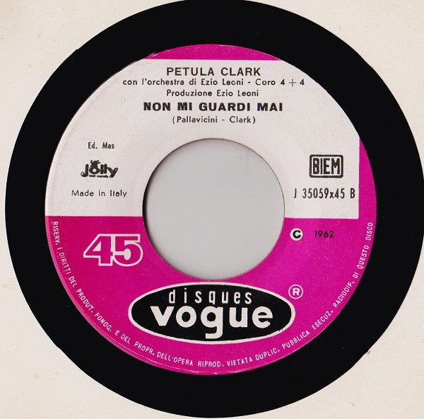Petula Clark – Invece No (7", Italy - 1964)