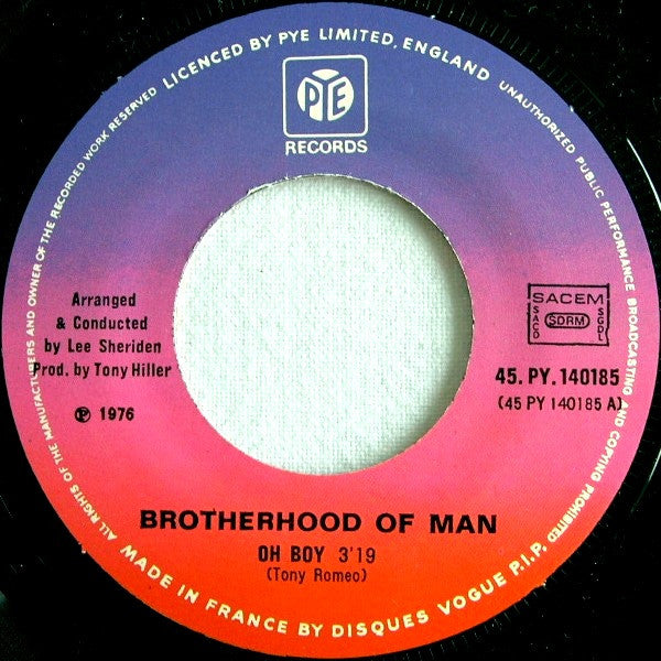 Brotherhood Of Man – Oh Boy / Closer Closer (7", France - 1977)