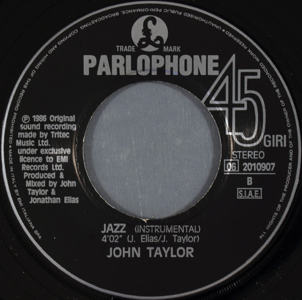 John Taylor – I Do What I Do... (Theme For 9½ Weeks) (7", Italy - 1986)