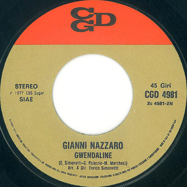 Gianni Nazzaro – La Notte Va (7", Italy - 1977)