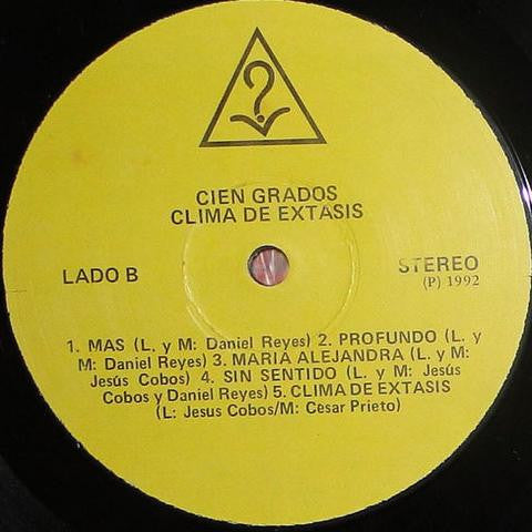 Cien Grados – Clima De Extásis (LP, Album, Venezuela - 1992)