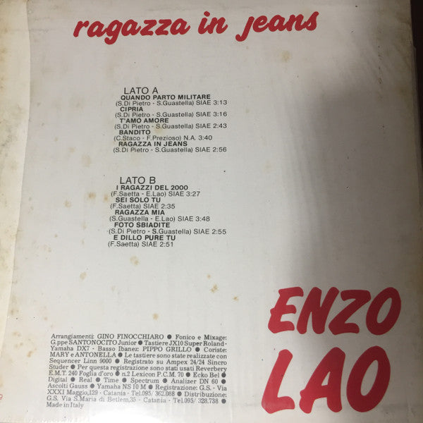 Enzo Lao – Ragazza In Jeans (LP, Album, Italy - 1988)