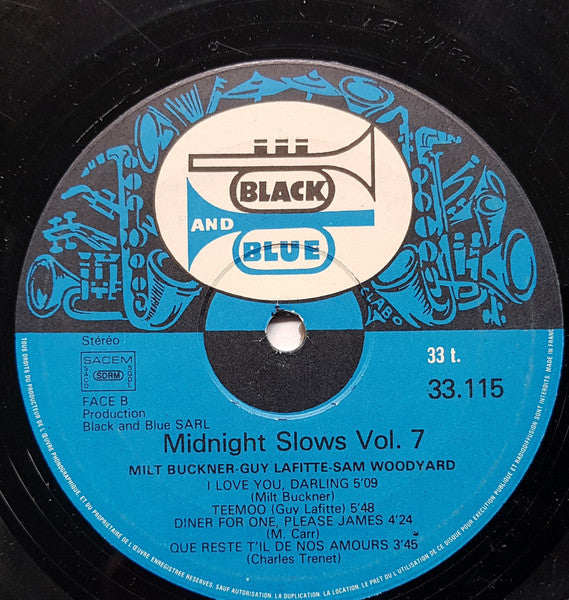 Milt Buckner, Guy Lafitte, Sam Woodyard – Midnight Slows Vol.7 (LP, Album, France - 1977)