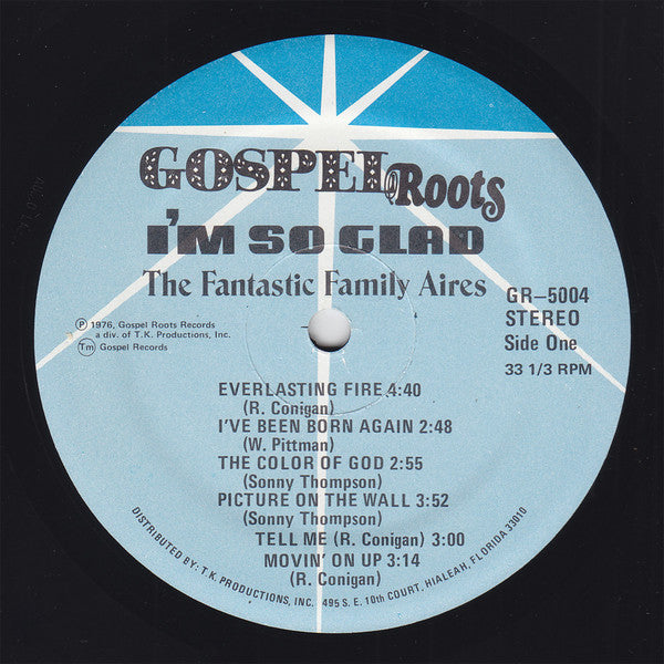 The Fantastic Familyaires – I'm So Glad (LP, Album, Reissue, US - 1976)