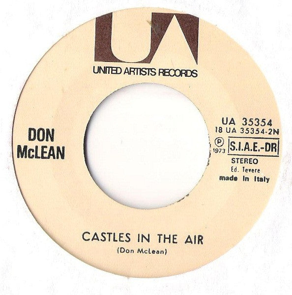 Don McLean – Vincent (7", Italy - 1973)