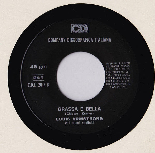 Louis Armstrong – Mi Va Di Cantare (7", Italy - 1968)