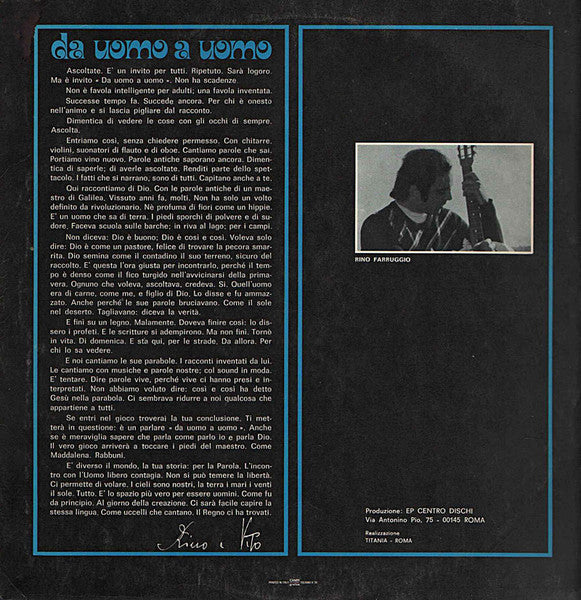 Rino Farruggio, Elvio Monti E La Sua Orchestra – Da Uomo A Uomo (LP, Italy - 1974)