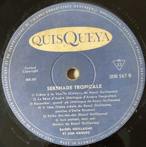 Raoul Guillaume Et Son Groupe – Sérénade Tropicale (LP, Haiti)