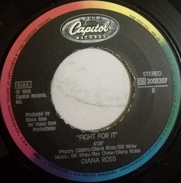 Diana Ross – Touch By Touch / Fight For It (7", Italy - 1984)