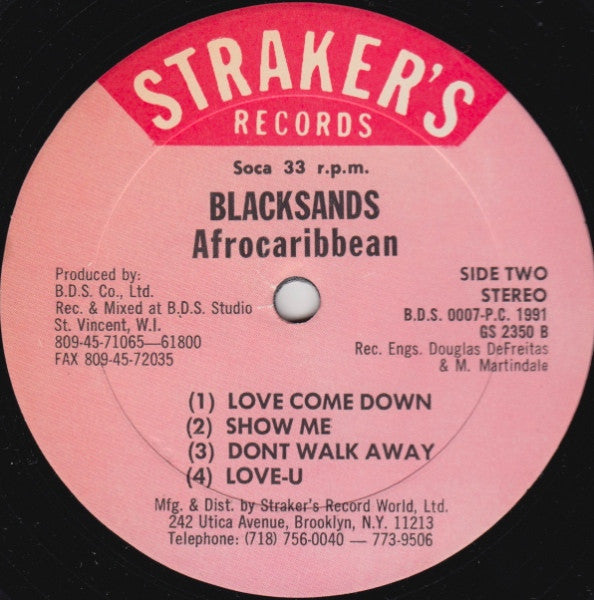 Blacksand (2) – Afro Caribbean (LP, Album, US - 1991)