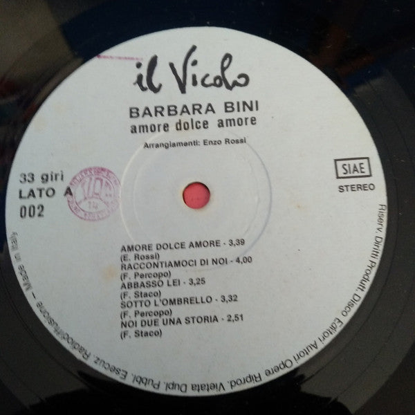 Barbara Bini – Amore Dolce Amore... (LP, Italy)