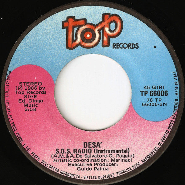 Desa' – S.O.S. Radio (7", Italy - 1986)