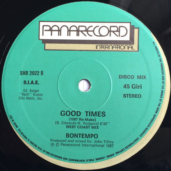 Bontempo – Good Times (1987 Re-make) (12", Netherlands - 1987)