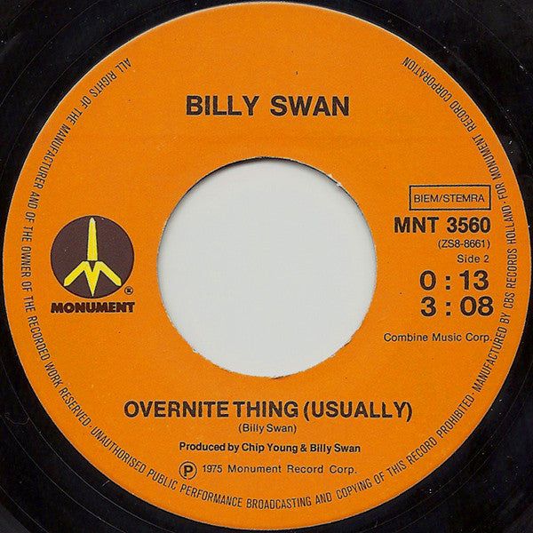 Billy Swan – Everything's The Same (Ain't Nothing Changed) (7", Europe - 1975)
