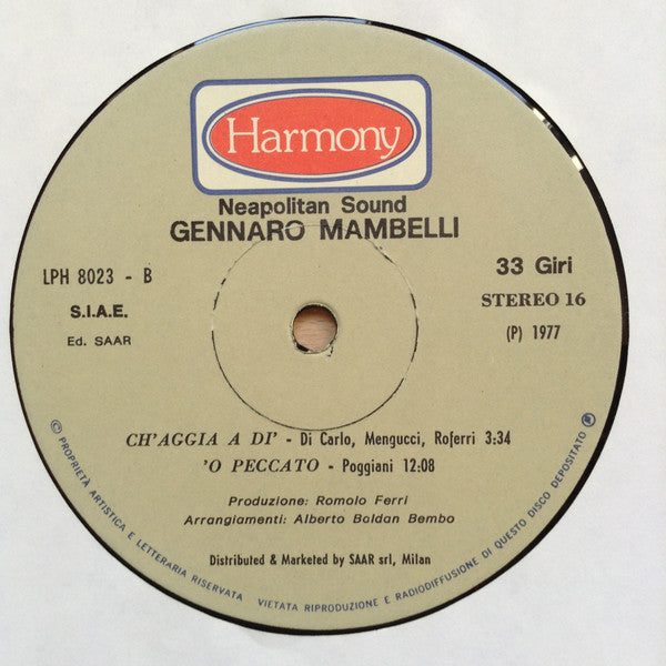 Gennaro Mambelli – Neapolitan Sound (LP, Italy - 1977)