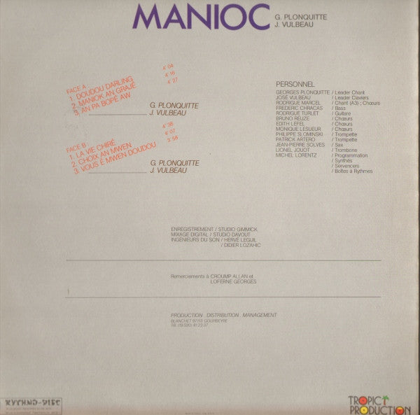 Manioc – Doudou Darling (LP, France - 1987)
