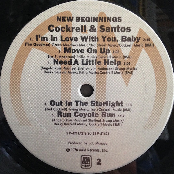 Cockrell & Santos – New Beginnings (LP, Album, US - 1978)