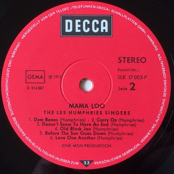 Les Humphries Singers – Mama Loo (LP, Album, Germany - 1973)