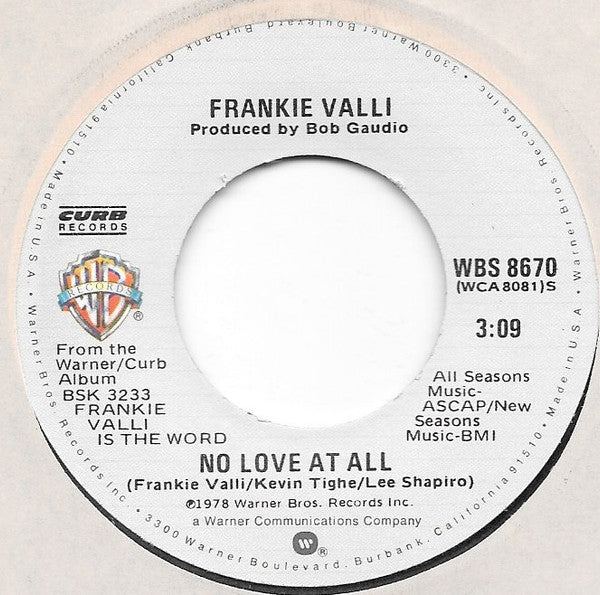 Frankie Valli – Save Me, Save Me (7", US - 1978)