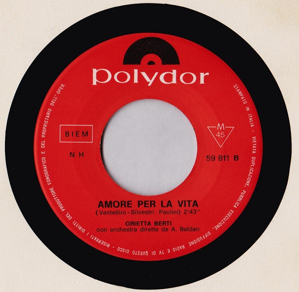 Orietta Berti – Non Illuderti Mai / Amore Per La Vita (7", Italy - 1968)