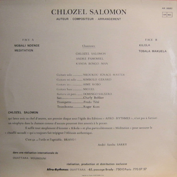 Chlozel Salomon – Meditation (LP, France)