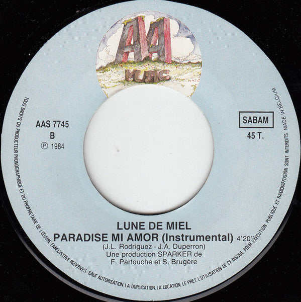 Lune De Miel – Paradise Mi Amor (7", Belgium - 1984)