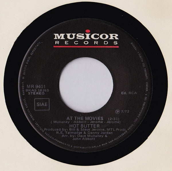 Hot Butter – Popcorn (7", Italy - 1972)